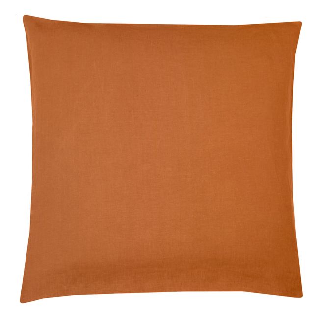 Washed Linen Pillowcase | Caramel