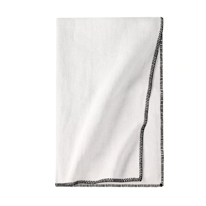 Mantel de lino lavado-sobrehilado | Blanco Roto- Imagen del producto n°1
