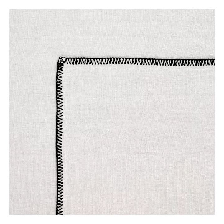 Mantel de lino lavado-sobrehilado | Blanco Roto- Imagen del producto n°2