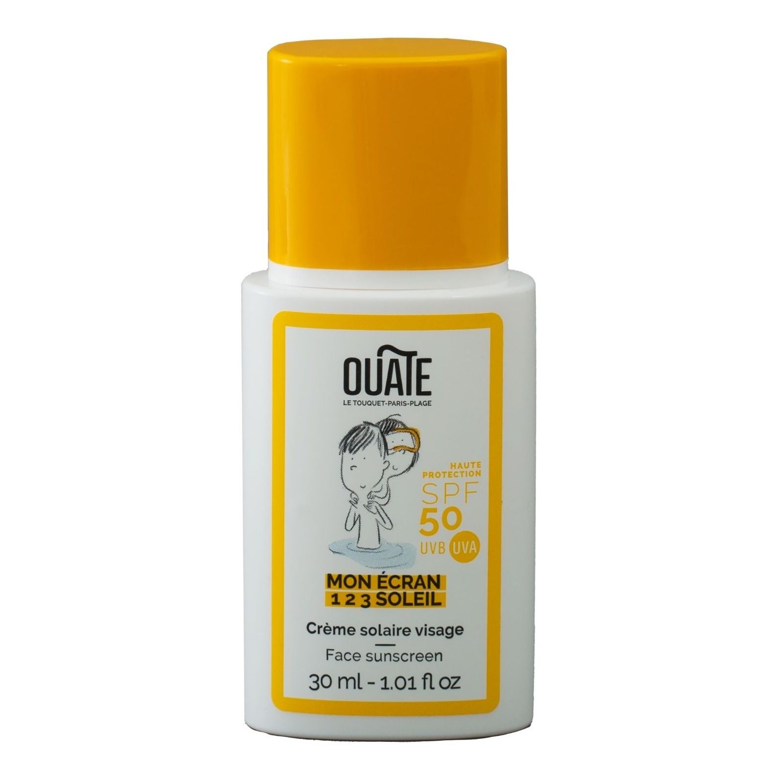 Ouate - Protection solaire visage et corps SPF 50 - 30 ml - Non teinté
