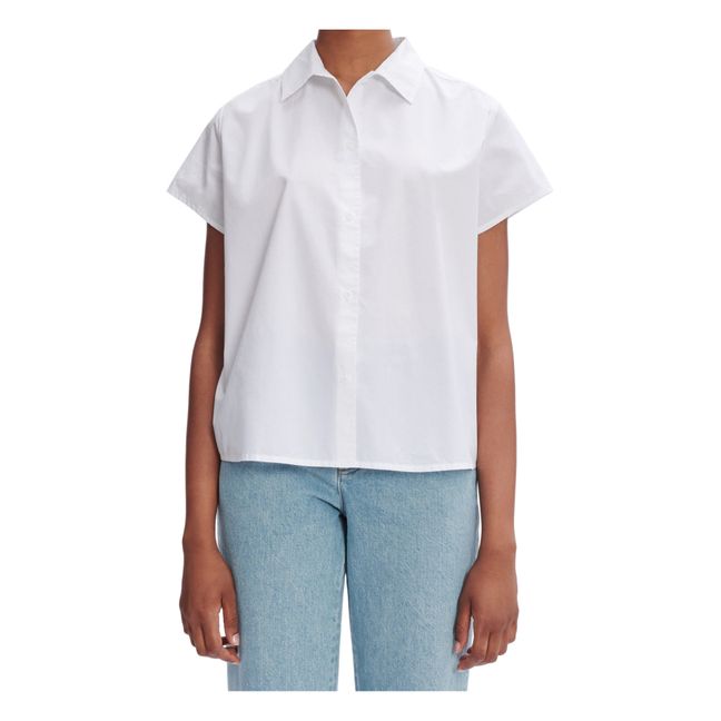 Camisa Marina Popeline de algodón Blanco