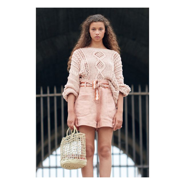 Virginie Linen Shorts - Women’s Collection - Pale pink