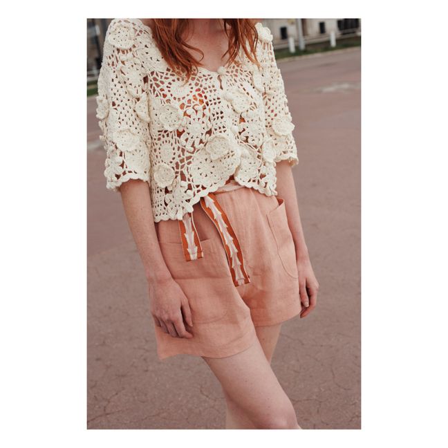 Virginie Linen Shorts - Women’s Collection - Rosa chiaro