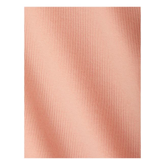 Organic Cotton Ribbed T-shirt Pale pink