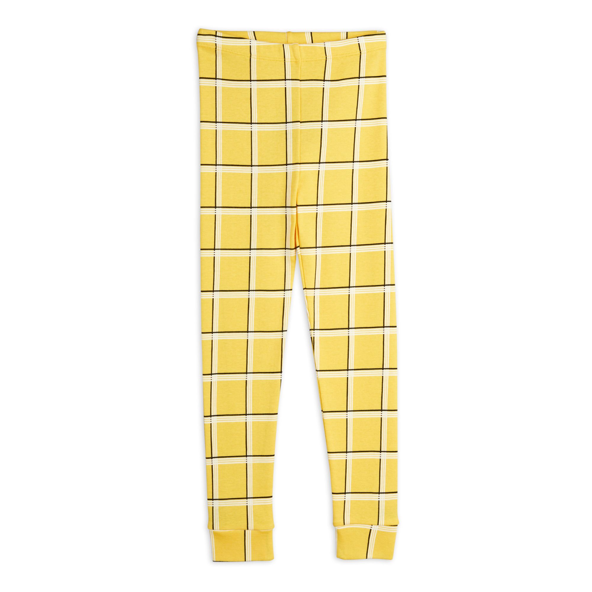 Mini Rodini - Legging Coton Bio Carreaux - Fille - Jaune