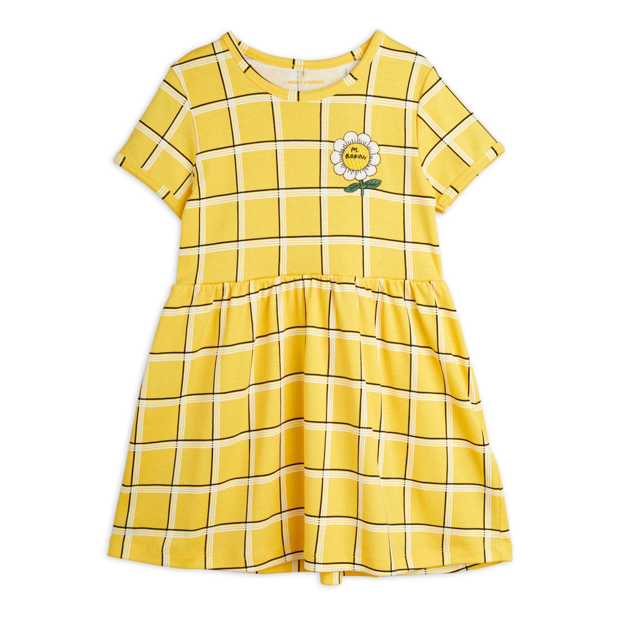 Mini Rodini - Robe Coton Bio Rayée - Fille - Jaune