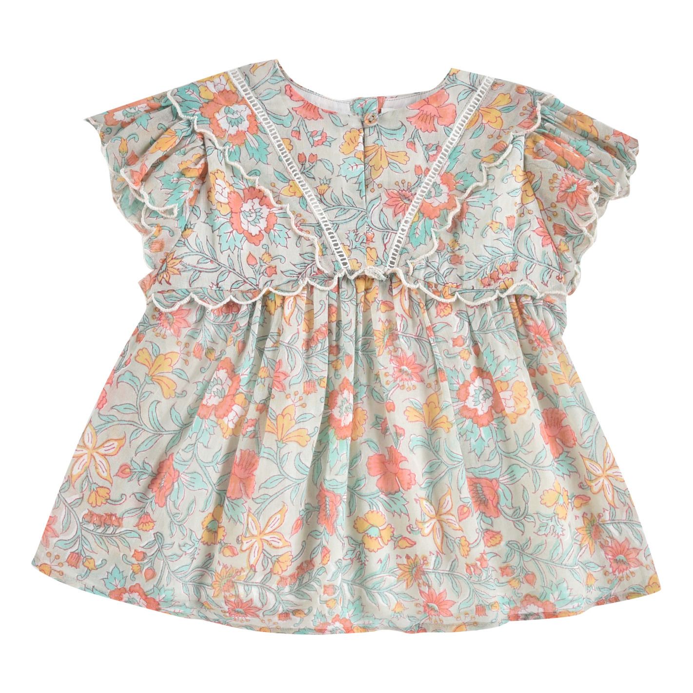 Louise Misha - Robe Coton Bio Siloé - Fille - Bleu