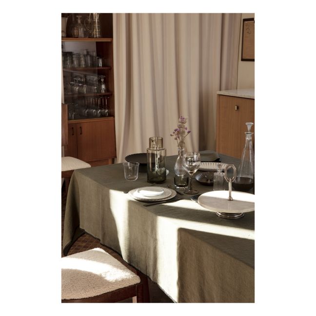 Washed Linen Tablecloth | Khaki