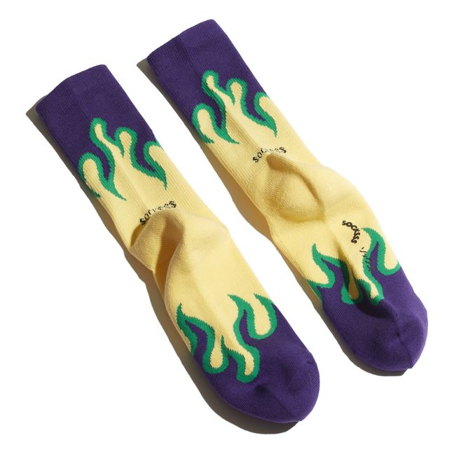 Socken Agassi aus Bio-Baumwolle Violett
