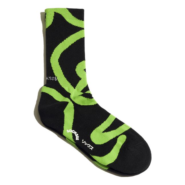 Socken Trouble aus Bio-Baumwolle Grün