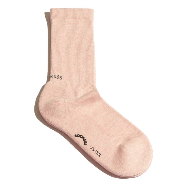 Piggy Bank Organic Cotton Socks | Pale pink