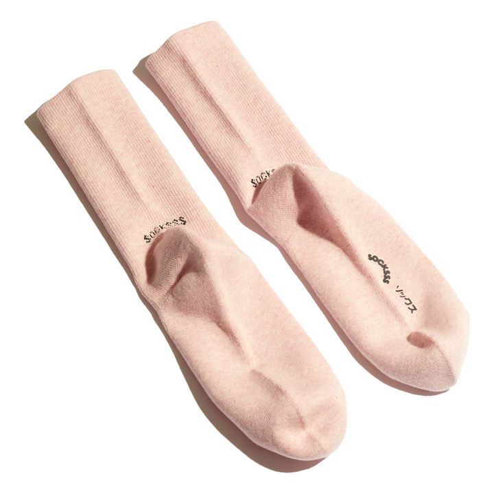 Piggy Bank Organic Cotton Socks | Pale pink- Product image n°1