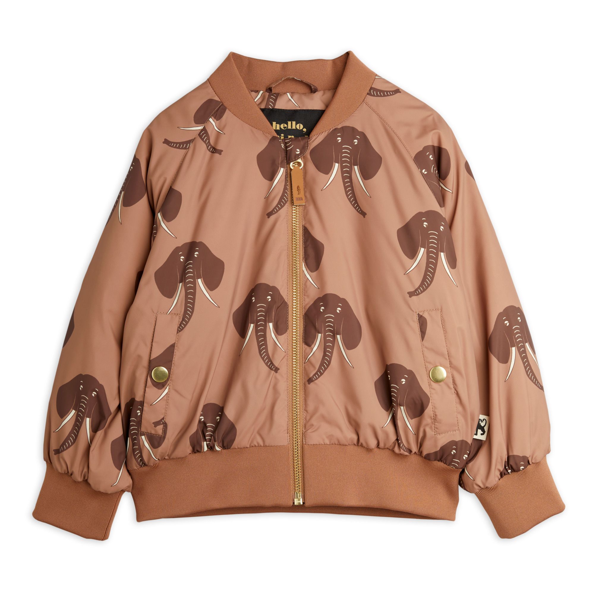 Mini Rodini - Veste Polyester Recyclé Eléphants - Fille - Chocolat