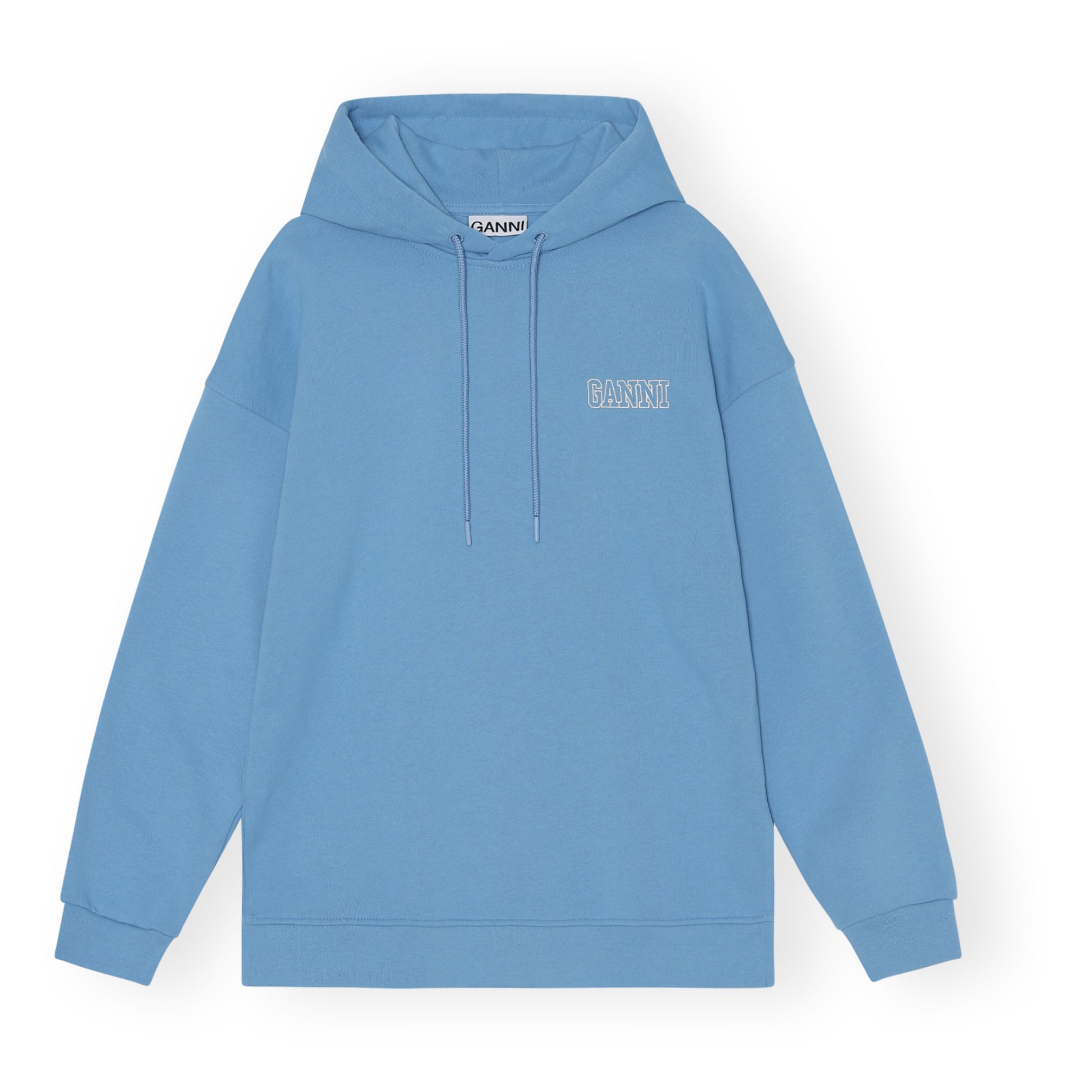 Ganni - Sweat Hoodie Isoli Software Coton Bio - Femme - Bleu azur