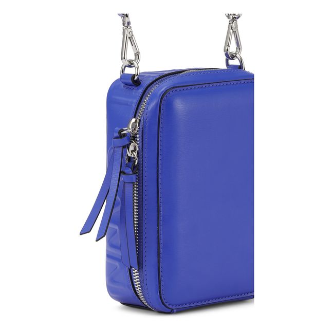 Recycled Leather Bag Blu elettrico