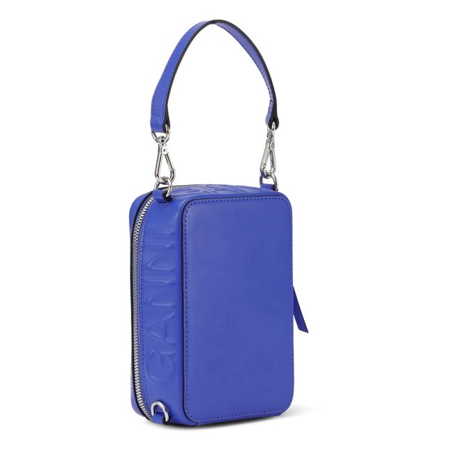 Recycled Leather Bag Electric Blue