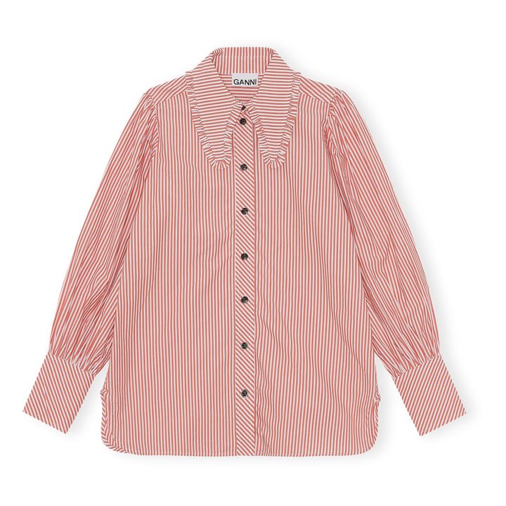 Striped Organic Cotton Shirt Rot- Produktbild Nr. 0