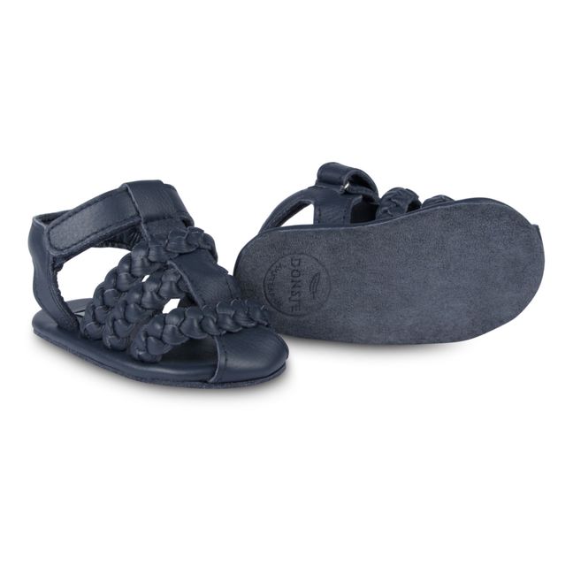 Pam Leather Sandals Navy blue