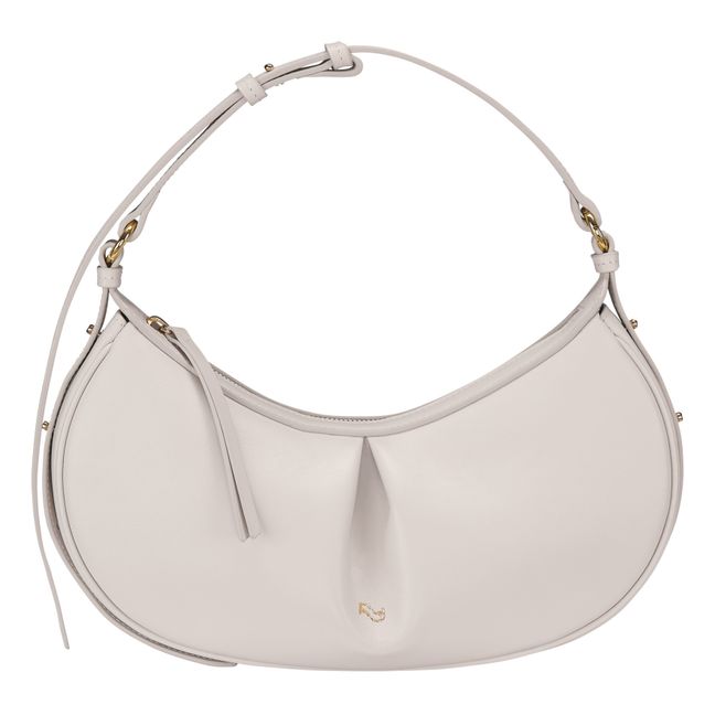 Half Moon Leather Bag Off white
