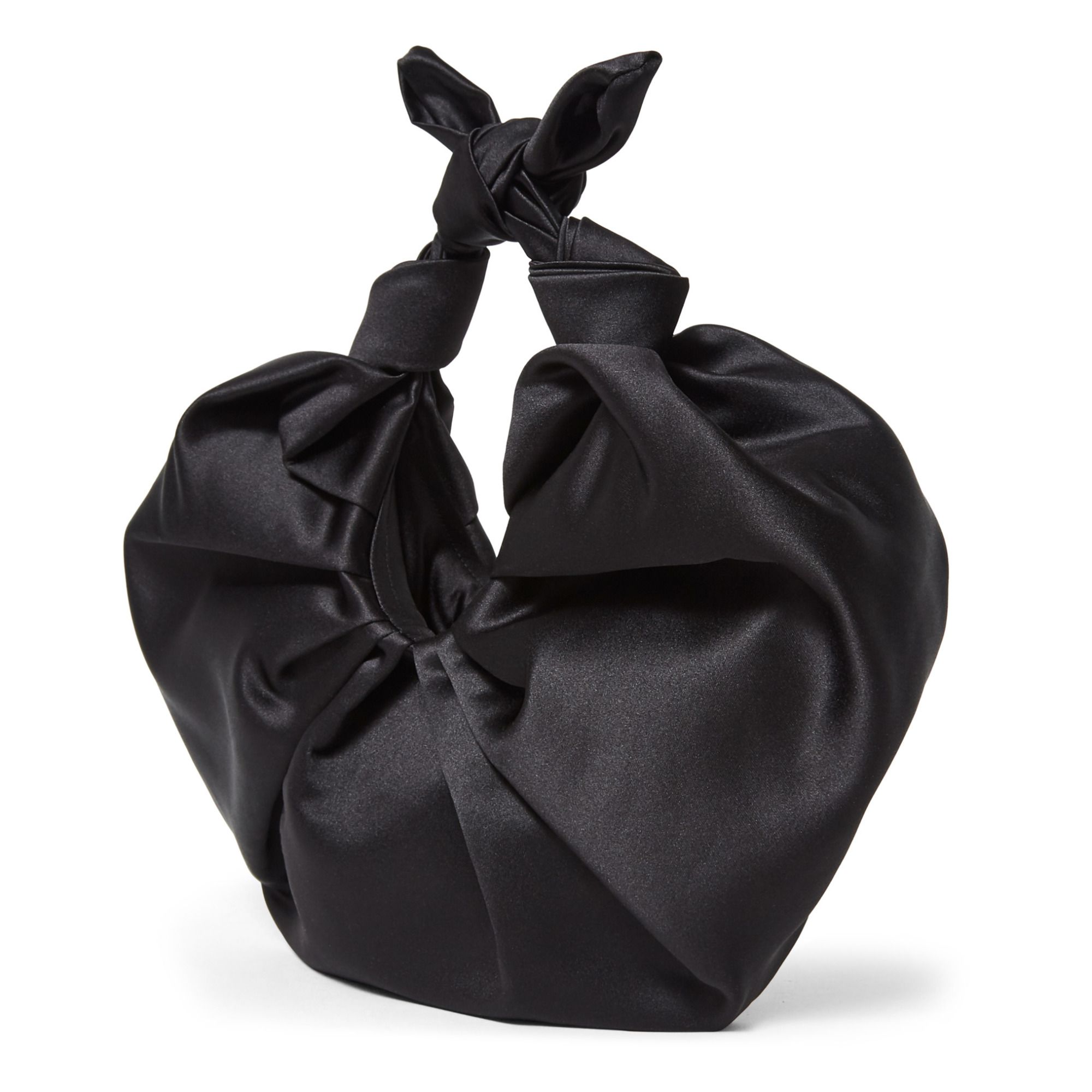 Kiku Croissant Satin Bag Negro- Imagen del producto n°2