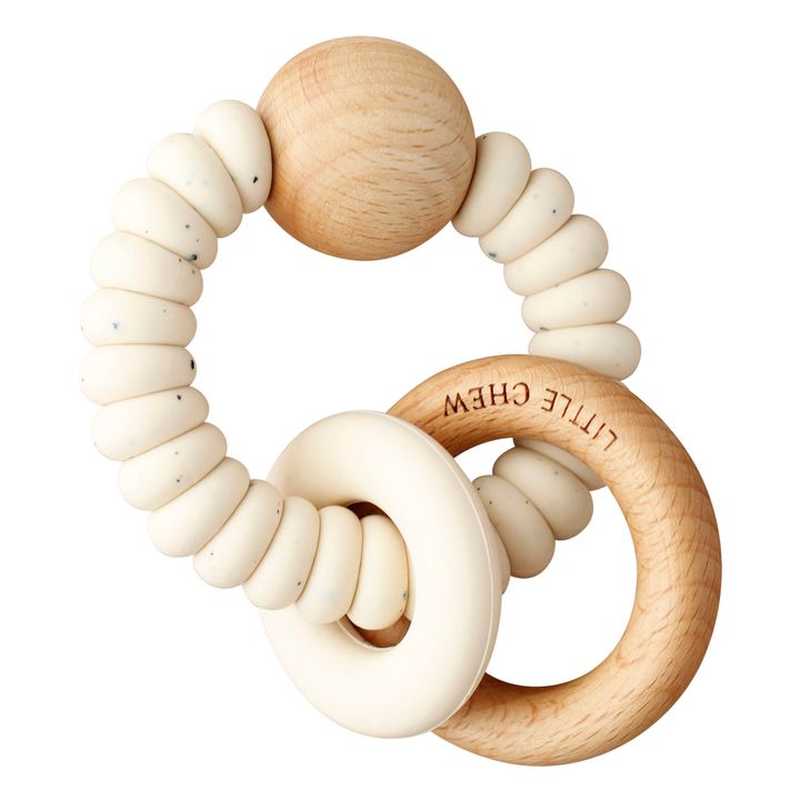 Dany Silicone and Wood Teething Ring Crema- Imagen del producto n°0
