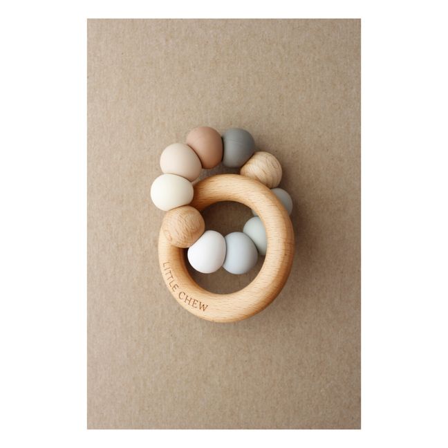 Retro Silicone and Wood Teething Ring | Grigio