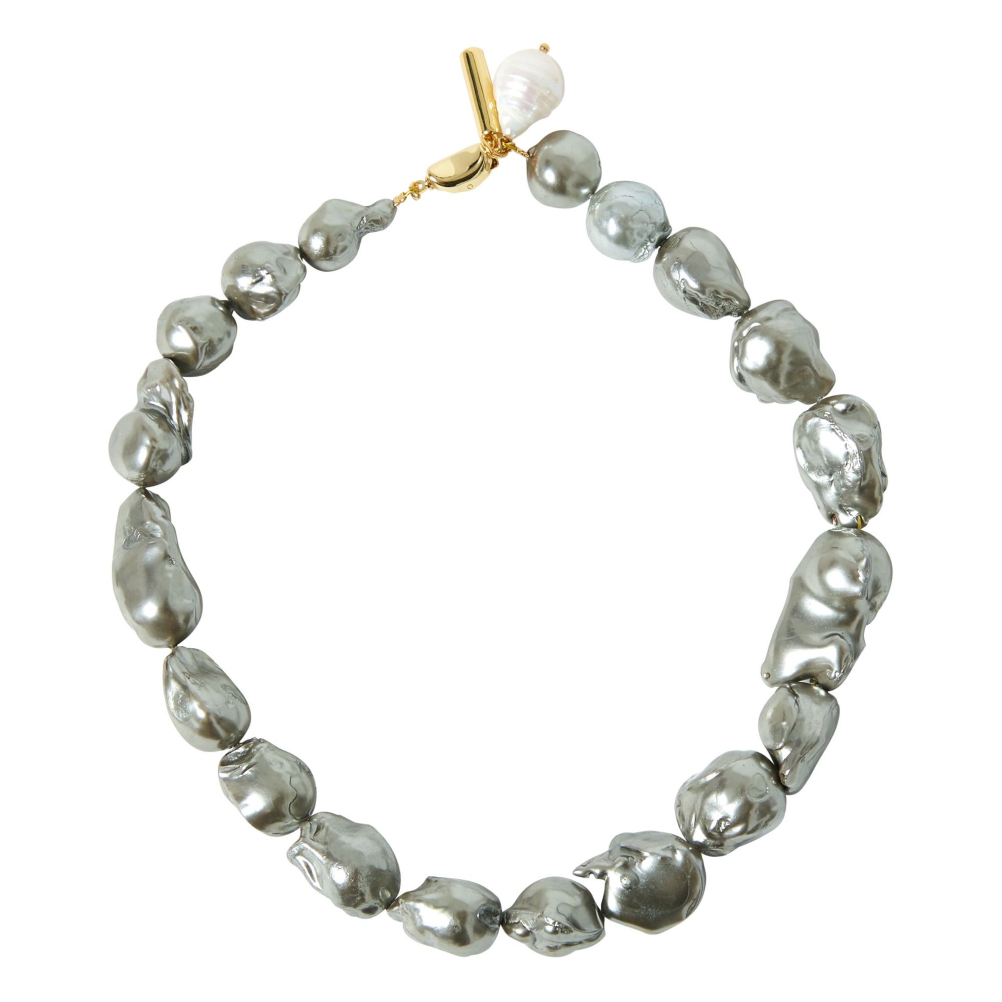 Timeless Pearly - Collier Perles Baroque - Femme - Gris