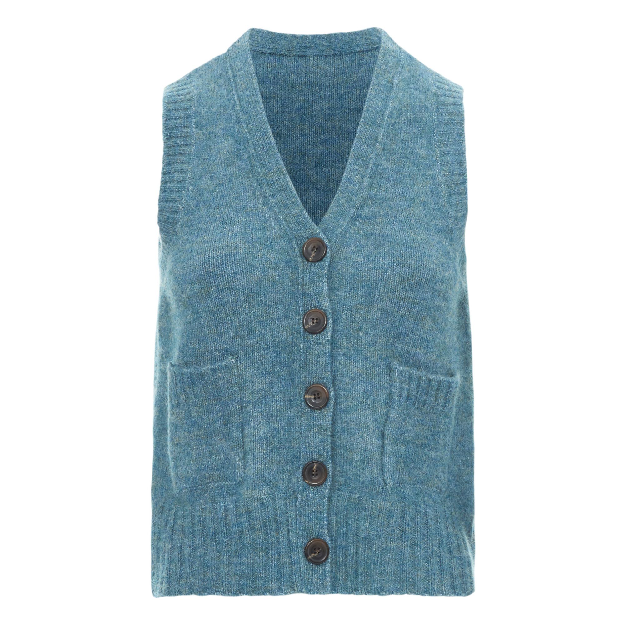 Soeur - Gilet Fluo Alpaga et Laine - Femme - Bleu