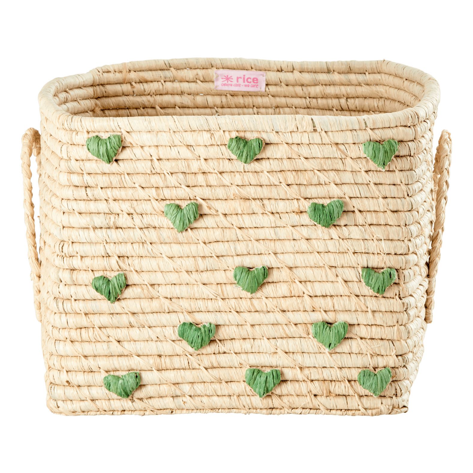 Heart Storage Basket Green- Product image n°0