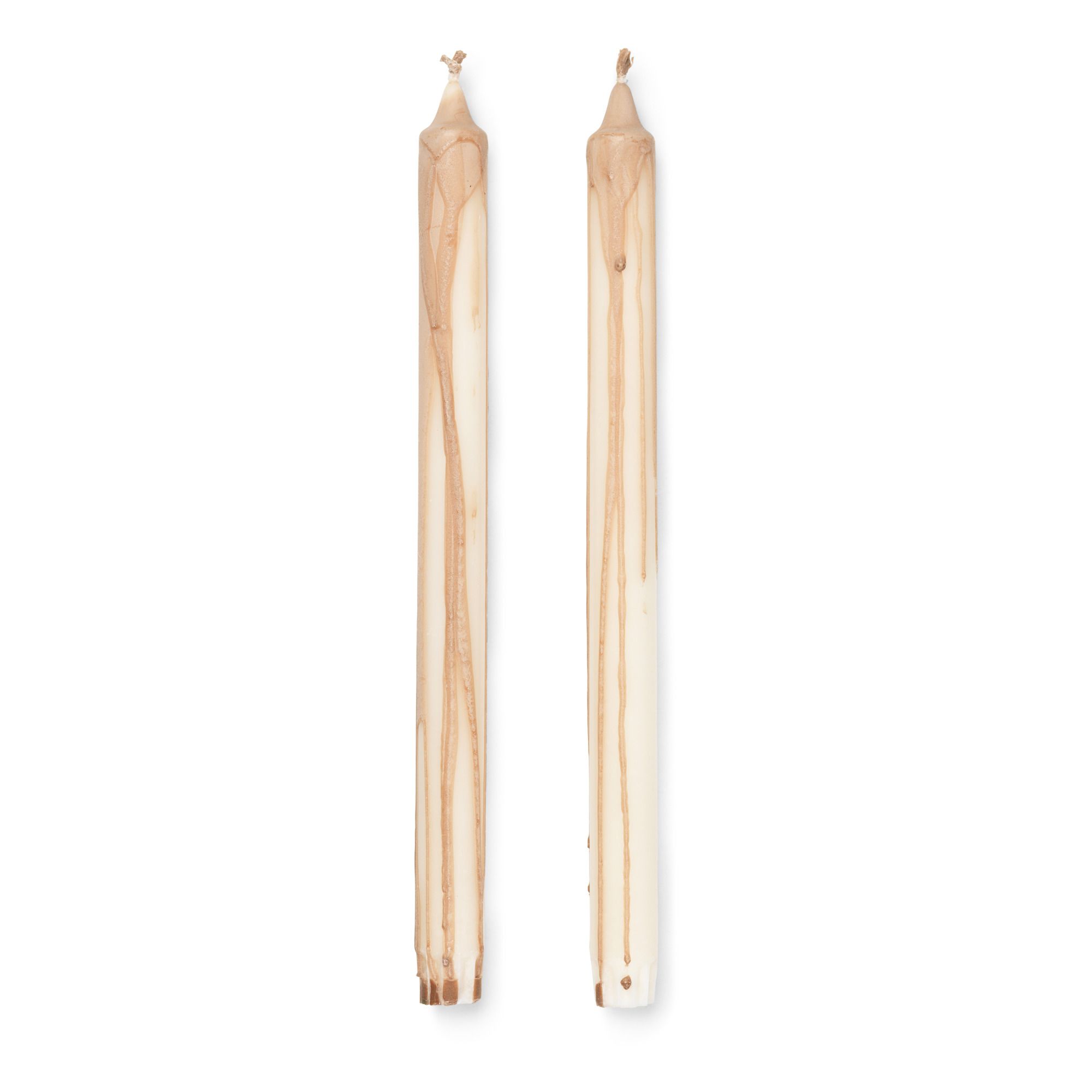 Ferm Living - Bougie Dryp en cire végétale- Set de 2 - Beige