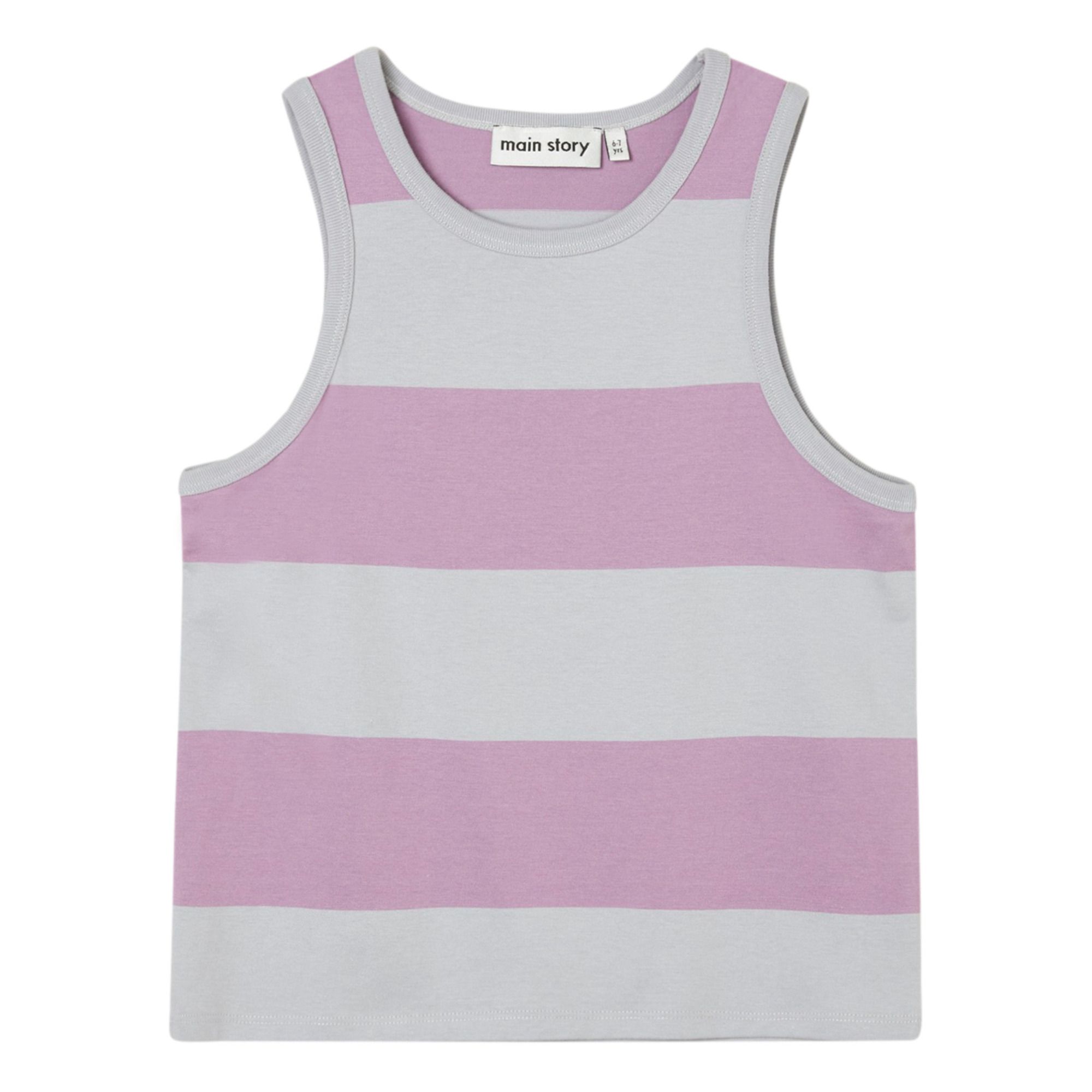 Main Story - Débardeur Rayé Coton Bio - Fille - Violet
