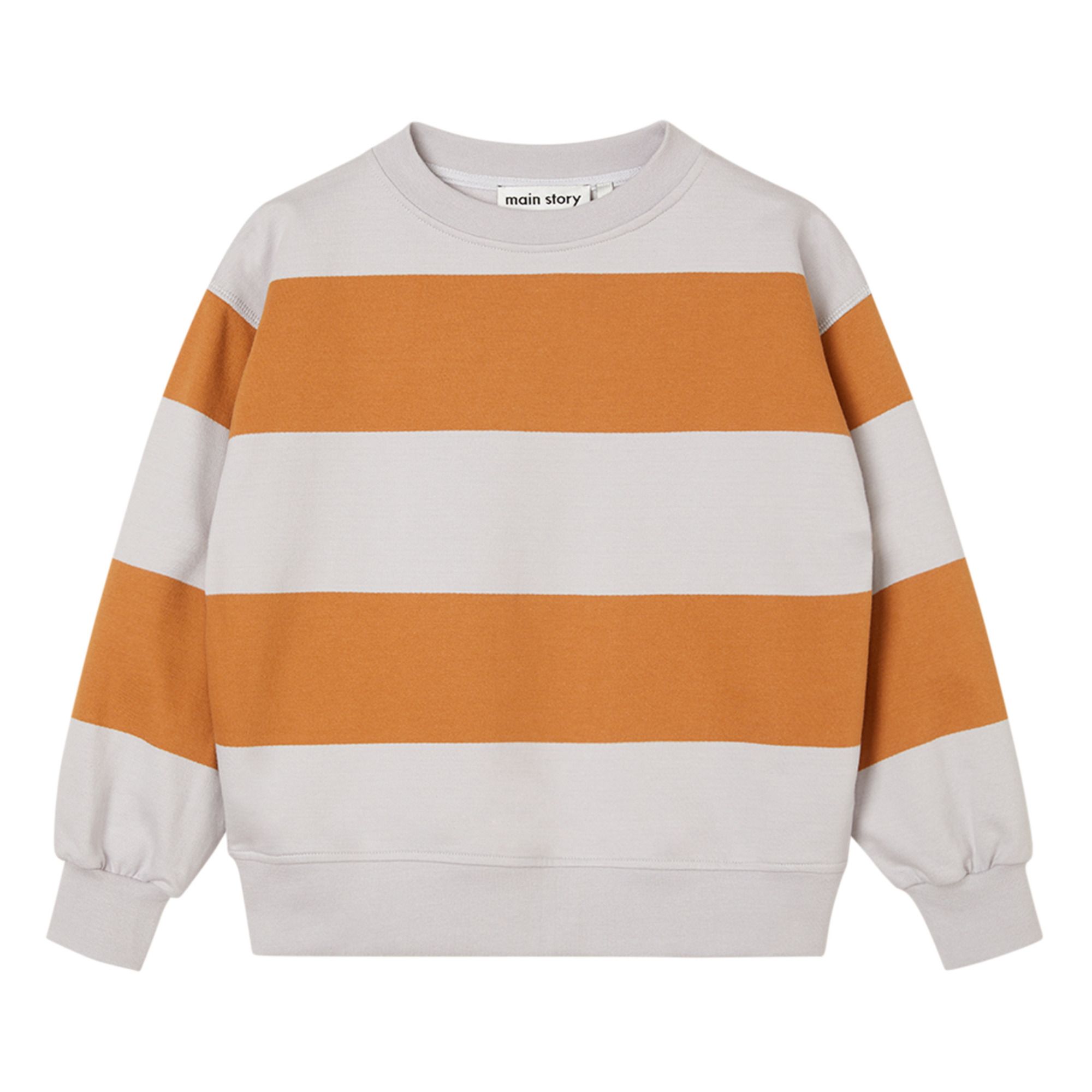 Main Story - Sweat Coton Bio - Garçon - Orange Rouille