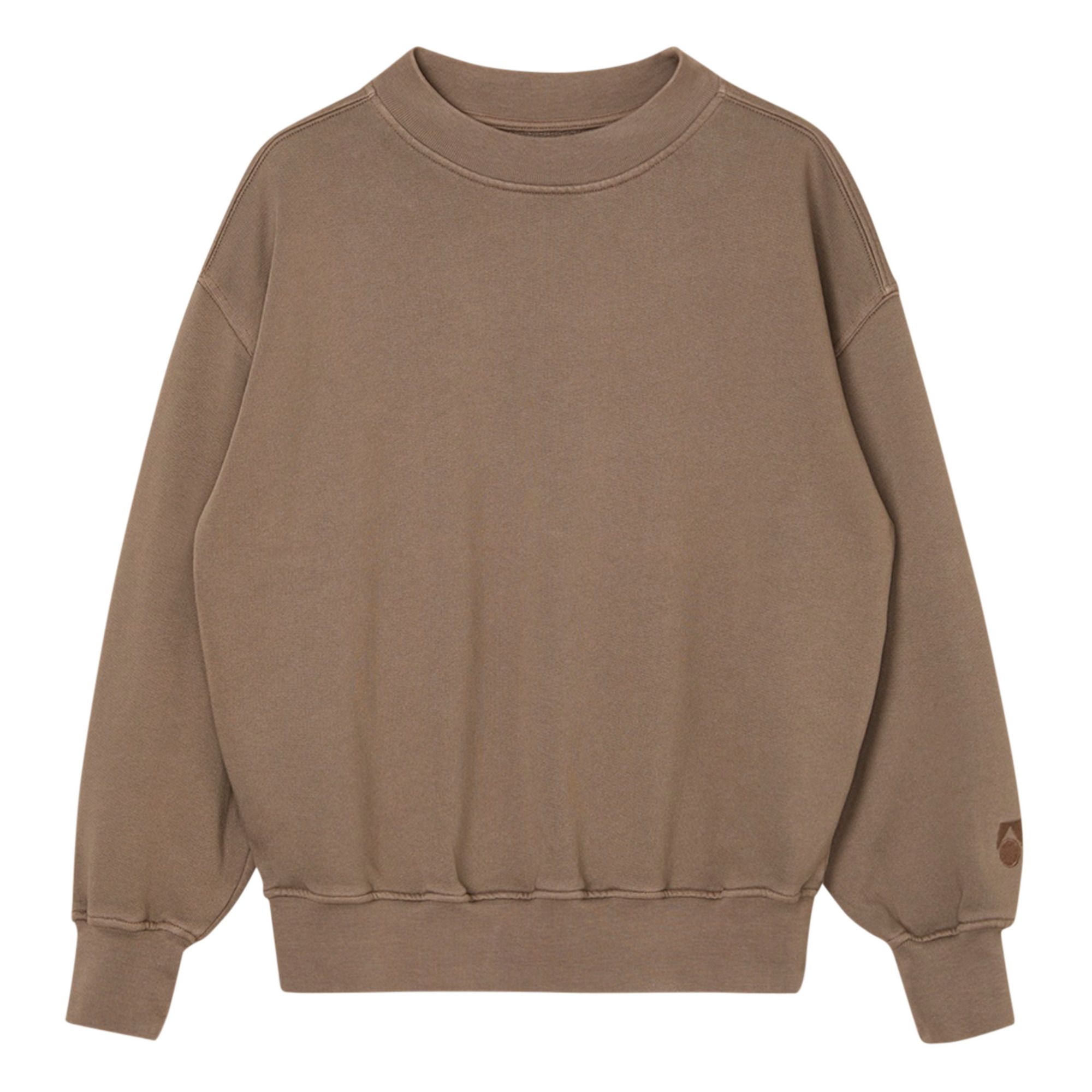 Main Story - Sweat Uni Coton Bio - Fille - Chocolat