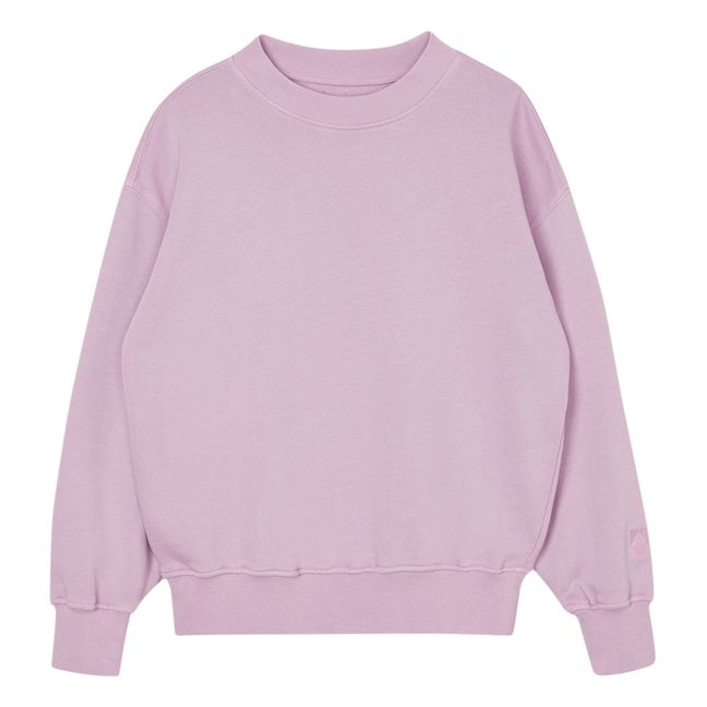Einfarbiges Sweatshirt Bio-Baumwolle Lavendel