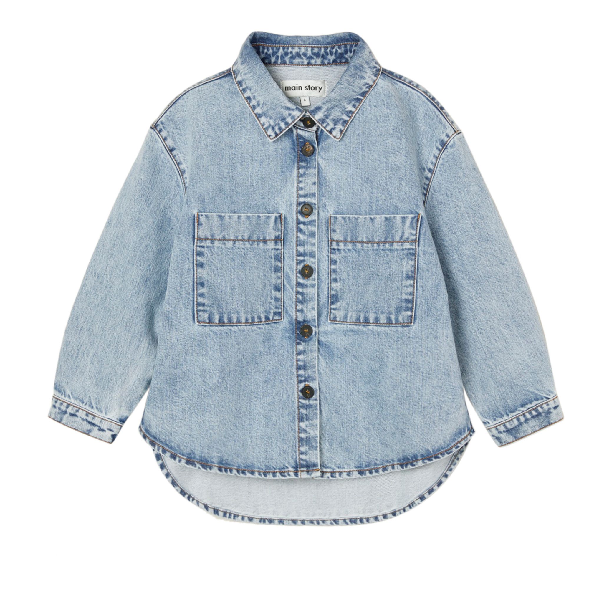 Main Story - Veste Coton Bio - Fille - Denim