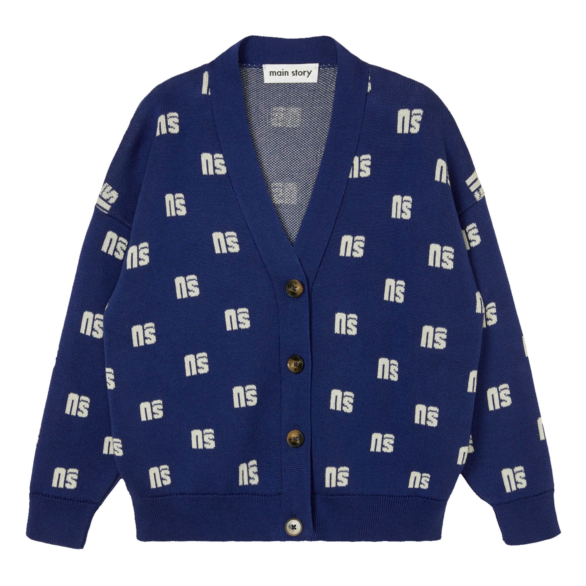 Main Story - Cardigan Coton Bio - Garçon - Bleu marine