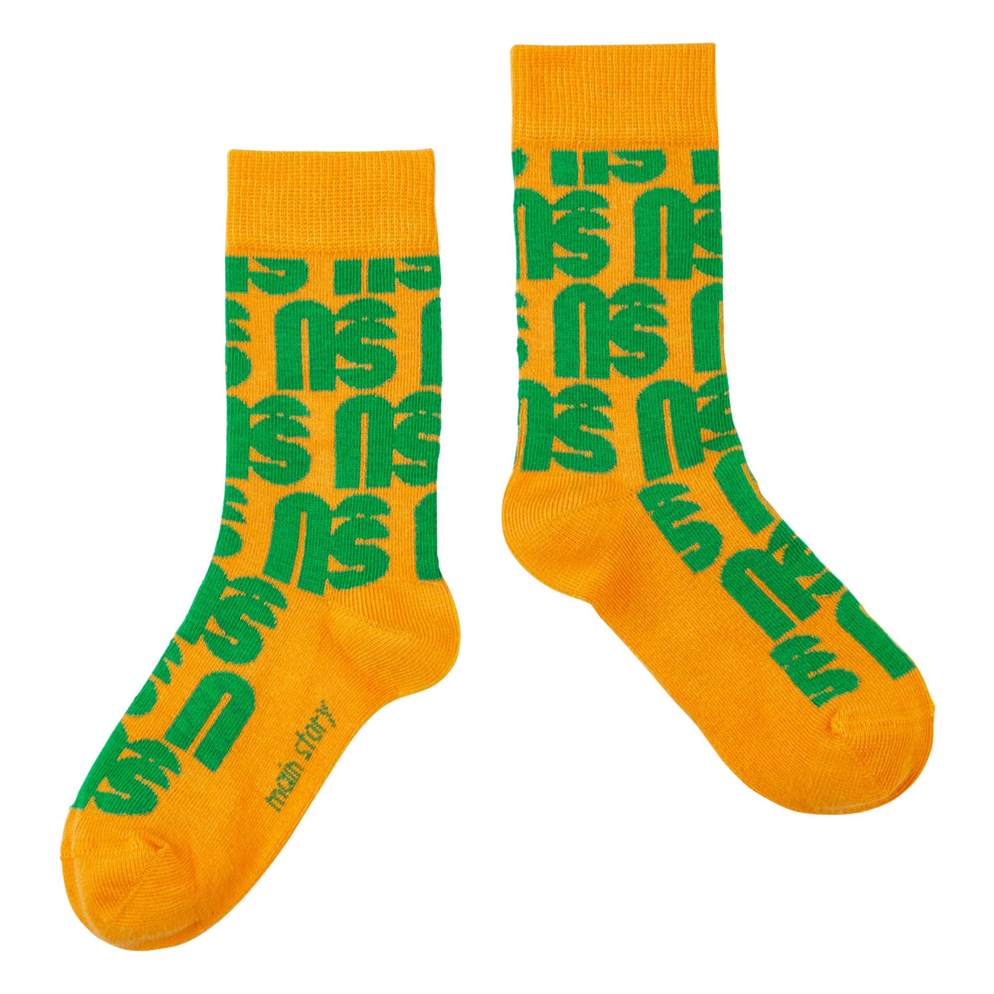 Main Story - Chaussettes Coton Bio - Fille - Orange