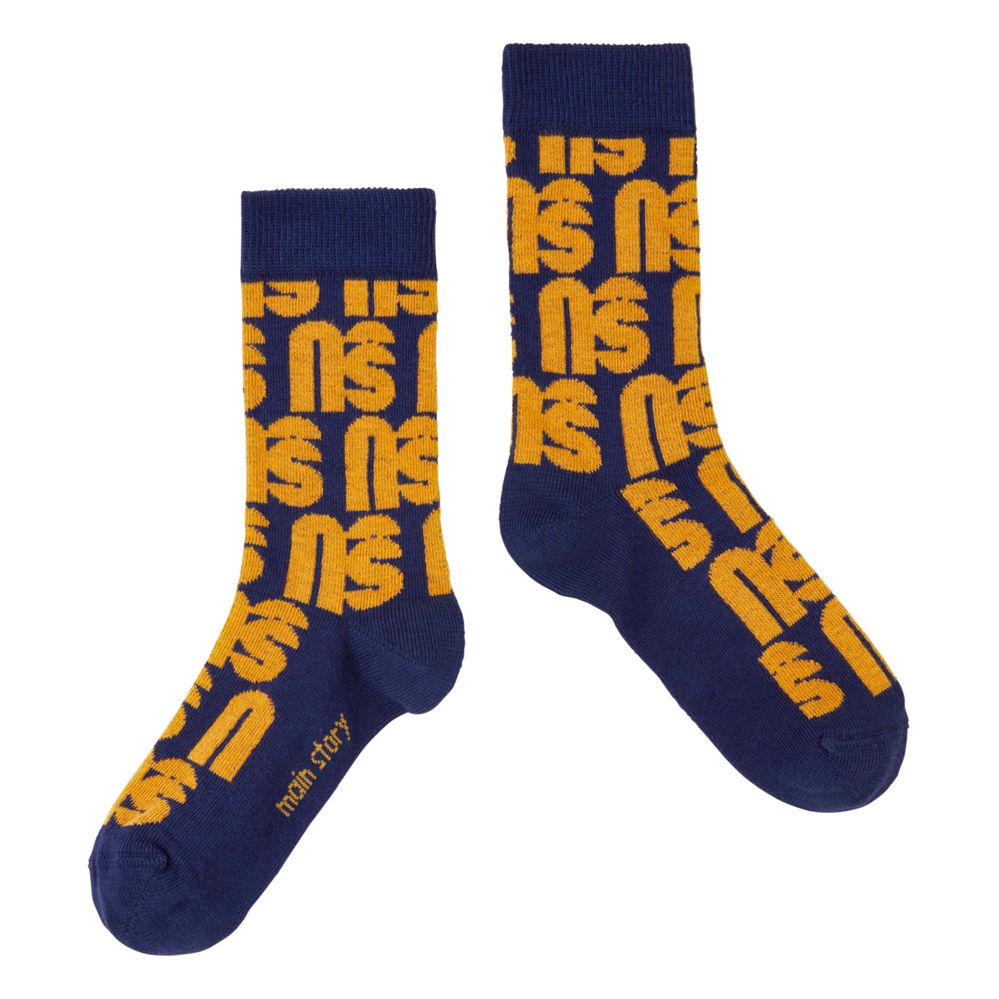 Main Story - Chaussettes Coton Bio - Fille - Bleu nuit