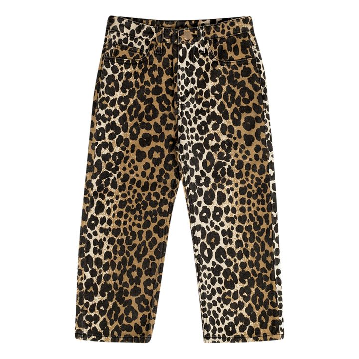 Leopard Organic Cotton Jeans | Brown- Product image n°0