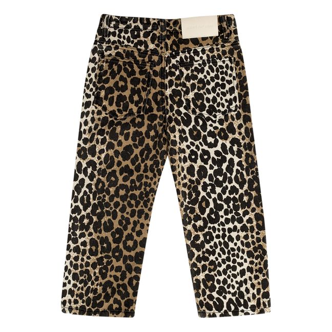 Leopard Organic Cotton Jeans Marrón