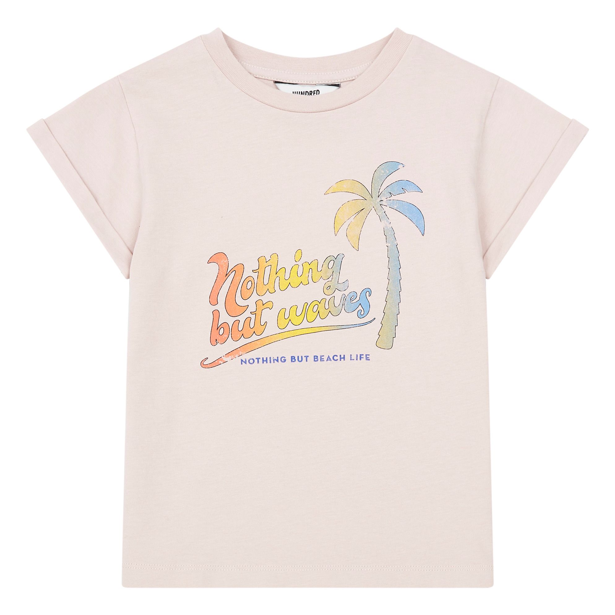 Hundred Pieces - T-Shirt Manches Courtes Coton Bio - Fille - Rose pâle