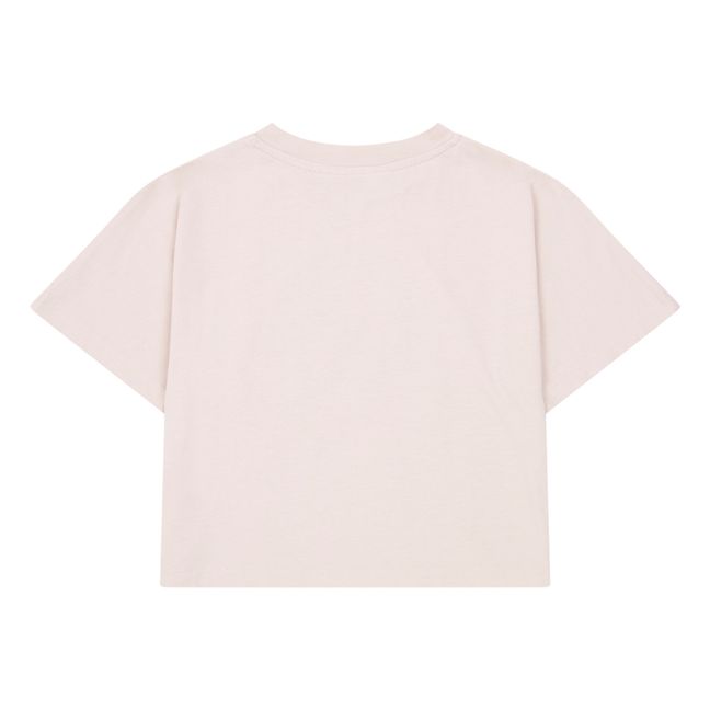 Organic Cotton Cropped T-shirt | Pale pink