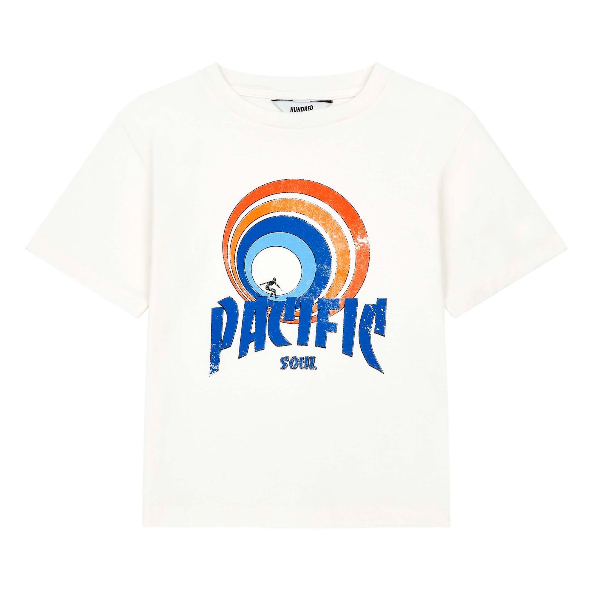 Hundred Pieces - T-Shirt Coton Bio - Garçon - Blanc cassé