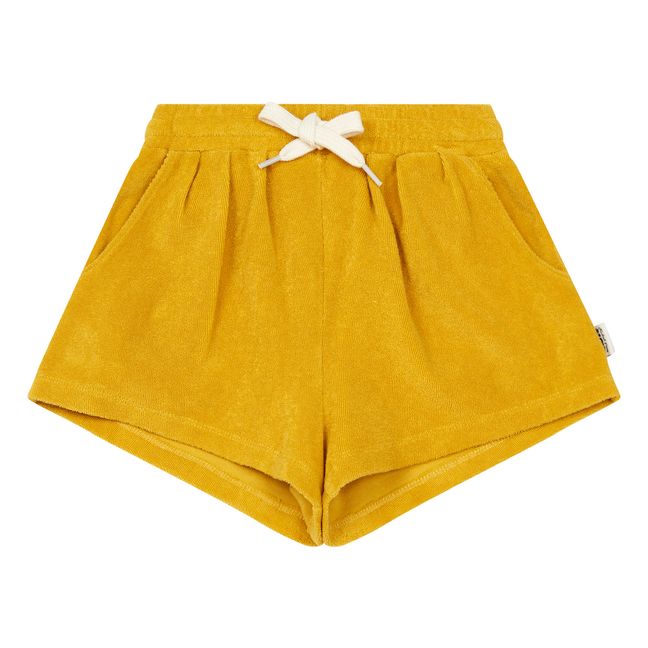 Organic Terry Cloth Shorts Sunflower Yellow