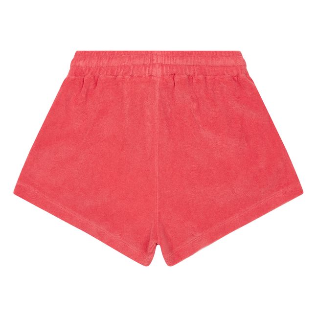 Organic Terry Cloth Shorts Coral