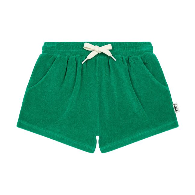 Organic Terry Cloth Shorts Verde