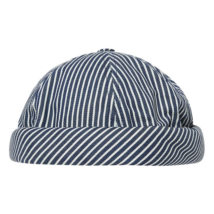 Miki Striped Docker Hat | Blue- Product image n°0