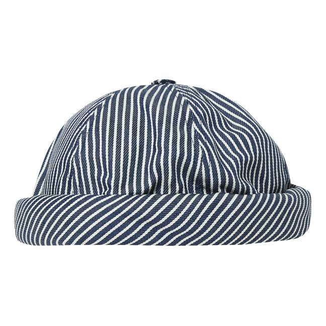 Miki Striped Docker Hat Blue