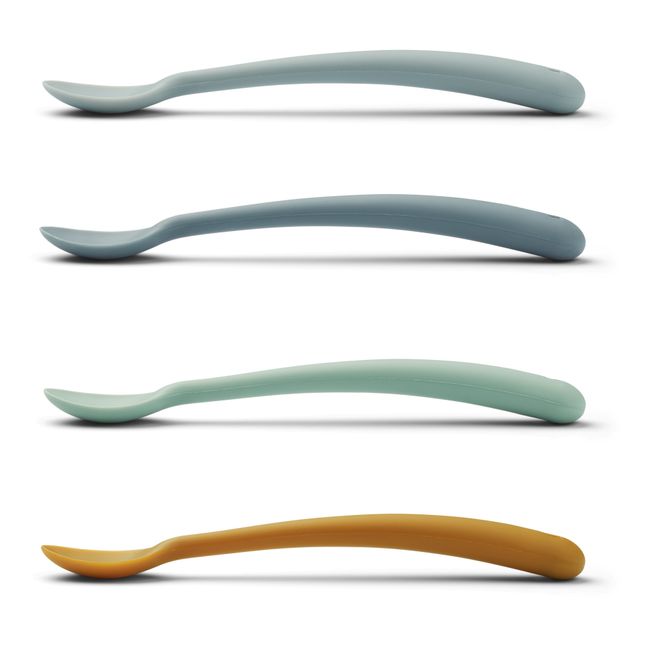 Cuillères Siv en silicone - Set de 4 | Bleu