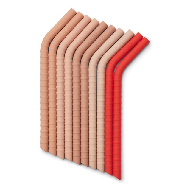 Jonas Silicone Straws - Set of 10 Pink